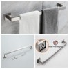 Itopfox 10 Piece Bathroom Hardware Set Brushed Nickel Square Wall Mounted Accessories Kit Includes 2 24 Inch Towel Bars 2 Rings 2 Toilet Paper Holder - 2 of 4