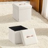 SONGMICS HOME Small Folding Storage Ottoman, Foot Rest Stool, 15 x 15 x 15 Inches, Ottoman with Storage, Load up to 660 lb - 4 of 4