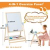 Aoibox Double Sided Wooden Kids Easel 4 in 1 Tabletop Whiteboard Magnetic Drawing Art Station Height Adjustable 22-39in - 2 of 4