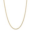 Black Bow Jewelry 3mm 14k Yellow Gold, Solid Diamond Cut Rope Chain Necklace - 3 of 4