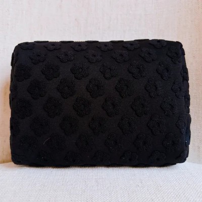 Embossed Daisy Cosmetic Bag