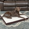 FurHaven Faux Sheepskin & Suede Deluxe Orthopedic Mattress Dog Bed - 3 of 4
