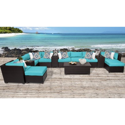 Barbados 14pc Patio Sectional Seating Set - Aruba - TK Classics
