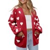 Women's Christmas Cardigan, Long-Sleeve Open-Front Holiday Sweater, Festive Casual Layering Top for Winter - 2 of 4