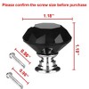 Unique Bargains Diamond Shaped Crystal Glass Drawer Handle Cabinet Knobs - image 2 of 4