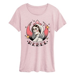 Women's - Star Wars - Leia Tattoo Short Sleeve Graphic T-Shirt - 1 of 3
