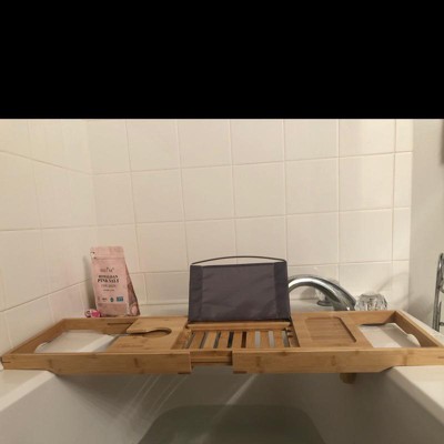 Hastings Home Bamboo Wood Bathtub Caddy 9.5-in x 2-in in the Bathtub &  Shower Caddies department at