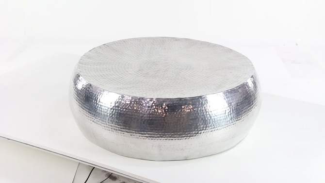 Contemporary Aluminum Coffee Table Silver - Olivia &#38; May, 2 of 15, play video