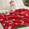 Amelie Home Chenille Knit Throw Blanket, Reversible Christmas Pattern, Cozy Holiday Decor Gift for Bed & Couch - 3 of 4