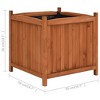 vidaXL Raised Bed Set of 2 Brown Firwood with Water-Based Paint, Large - 2 of 4