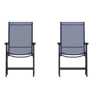 Flash Furniture Paladin Outdoor Folding Patio Sling Chair (2 Pack) - 1 of 4