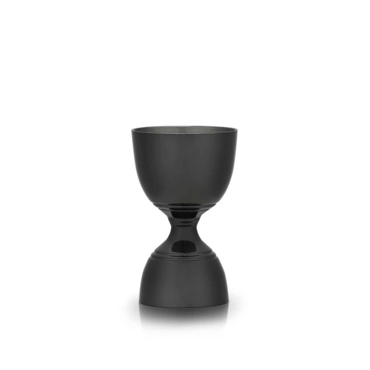 Viski Gunmetal Canterbury Double Jigger for Cocktails, Mixed Drinks, Stainless Steel, 1oz & 2oz Capacity, Home Bar Essentials, Bartender Gifts, Black