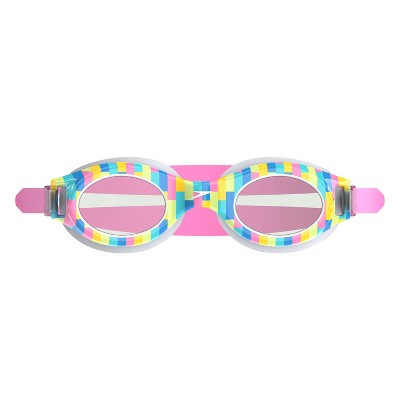 Speedo Junior Glide Print Neon Bow - White