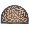 HomeRoots 24" X 36" Black And Brown Rubber and Coir Abstract Outdoor Semi Circle Door Mat - 4 of 4