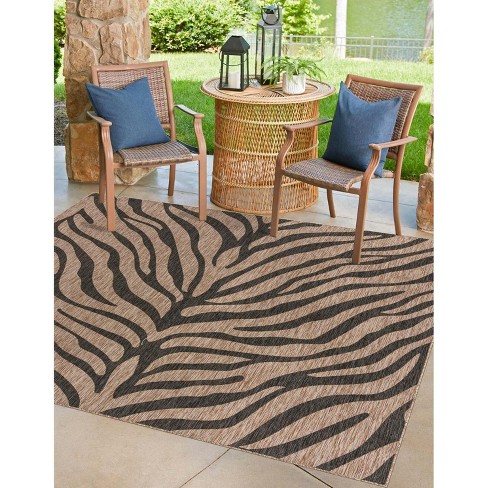 Unique Loom 10' 0 X 10' 0 Square Indoor/outdoor Safari Natural Area Rug ...