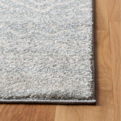 Light Grey and Ivory Hand-knotted Synthetic 4' x 6' Area Rug