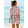 Women's Striped V-Neck Cover-Up Dress - LASCANA - 2 of 4