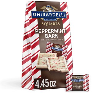 Ghirardelli Christmas Dark Chocolate Peppermint Bark Chocolate Squares - 5.26oz - 1 of 4