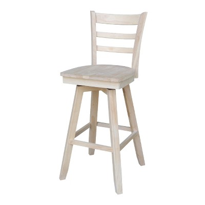 Emily Barstool with Swivel and Auto Return Unfinished - International Concepts