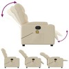 vidaXL Massage Recliner Chair Wingback Reclining Armchair for Elderly Fabric - 3 of 4