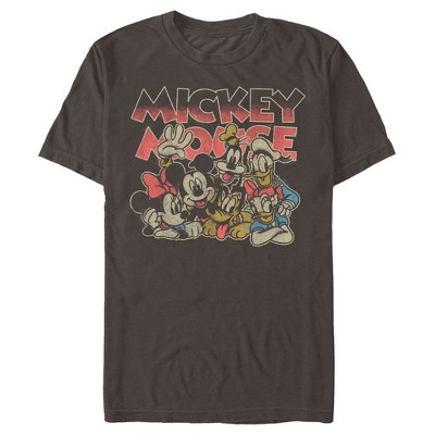 Men's Mickey & Friends Distressed Group Portrait T-shirt - Charcoal - X ...