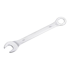 Unique Bargains High Carbon Steel Metric Offset 6-Point End and Angled Open-End Thin Combination Wrench - 1 of 4