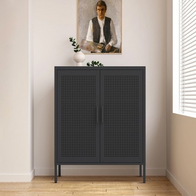 SKRAN Metal Storage Cabinet, Multi-Purpose Steel Cabinets with Doors and  Adjustable Shelves for Home, Office, and School