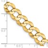 Black Bow Jewelry Mens 9.25mm 14K Yellow Gold Solid Lightweight Flat Curb Chain Bracelet - 4 of 4