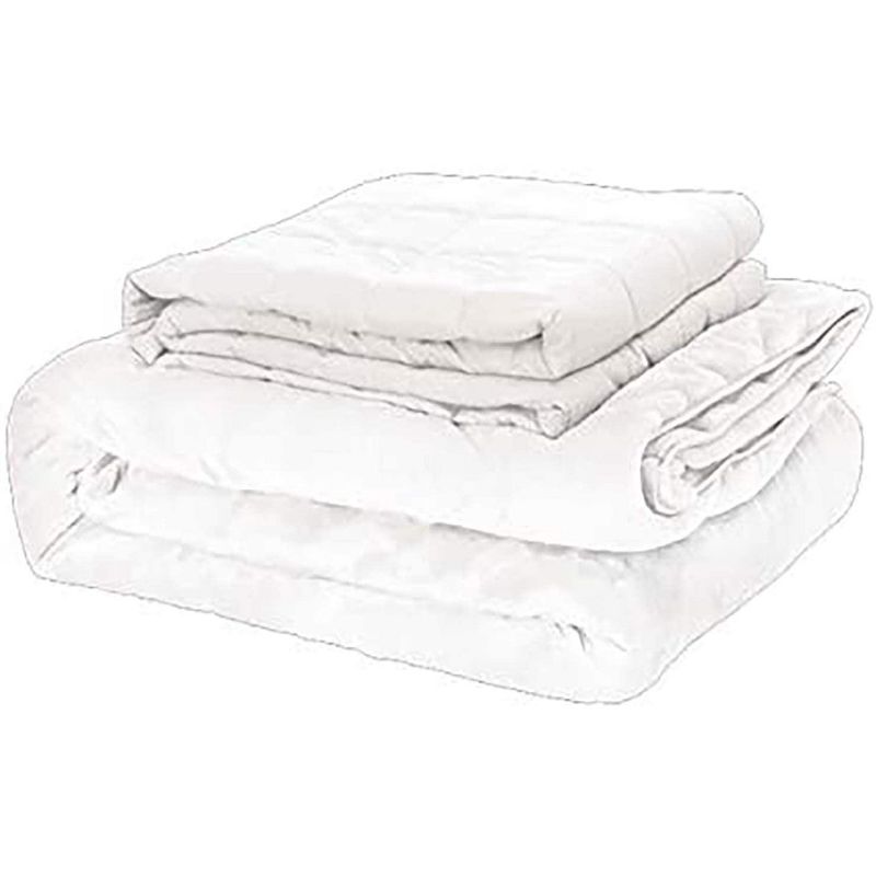 Bruntmor Soft Plush Weighted Blanket 15 Pound with Machine Washable Ultra-Soft Fabric Cover, Cream White, 2 of 4