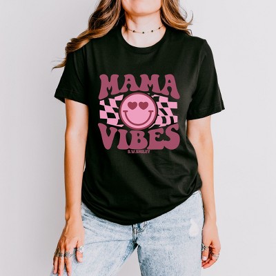 Simply Sage Market S.W.Smiley Checkered Mama Vibes Retro Short Sleeve Tee