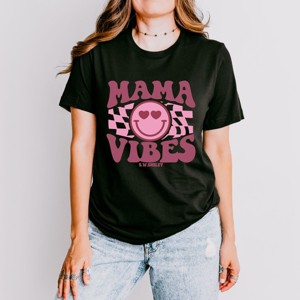 Simply Sage Market S.W.Smiley Checkered Mama Vibes Retro Short Sleeve Tee - 1 of 4