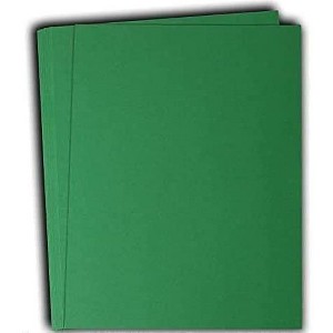 Hamilco Colored Cardstock Scrapbook Paper 11" x 17" Brilliant Green Color Card Stock Paper 50 Pack - 1 of 4