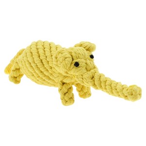 Unique Bargains Elephant Shape Dog Chew Rope Yellow 1 Pc - 1 of 4