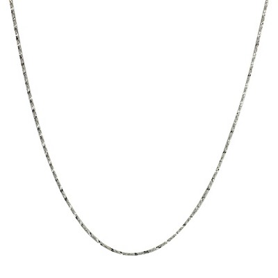 Sterling Silver Twist Serpentine Spool Chain Necklace - Silver (24")