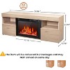 ZAFRO  59" Electric Fireplace Mantel ,Wooden Surround Free Standing TV Stand, Adjuatable Flame, Remote, 8-Hour Timer ,750W-1500W, Lightoak - 2 of 4