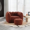 LOVMOR 42.5"Soft Bean Bag Chair with High Resilient Foam(Chips)for living room and bedroom,Coffee - 2 of 4