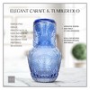 Elle Decor 2-Piece Carafe Set, Bedside Night Water Carafe, Glass Pitcher and Cup that Doubles as a Lid, Perfect for Desktop/Shelf (Blue) - 4 of 4