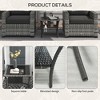 NicBex 19.8 Inch Square Coffee Table with Tempered Glass Tabletop and Rattan Shelf for Living Room,Bedroom - 4 of 4