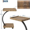 GustoWave C-Shaped Side Table With Wheels, 360° Rotating Side Table With 2-Layer Storage Shelves, Adjustable Height, Suitable For Living Room, Bedroom - 2 of 4