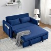 NicBex 55" Convertible Velvet Loveseat Sofa with 2 Detachable Arm Pockets, 2 Pillows and Adjustable Backrest for Living Room - 4 of 4