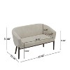 Corduroy Recessed Arm Loveseat - 3 of 4