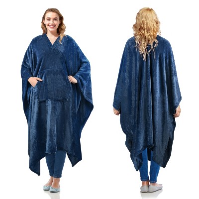 Catalonia Cozy Soft Wearable Blanket Cape for Adult, Fuzzy Snuggly Comfort TV Throw Blanket Wrap Shawl for Women and Men, Winter Cozy Gift