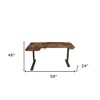 HomeRoots 59" Adjustable Brown and Black L Shape Computer Desk - 3 of 4