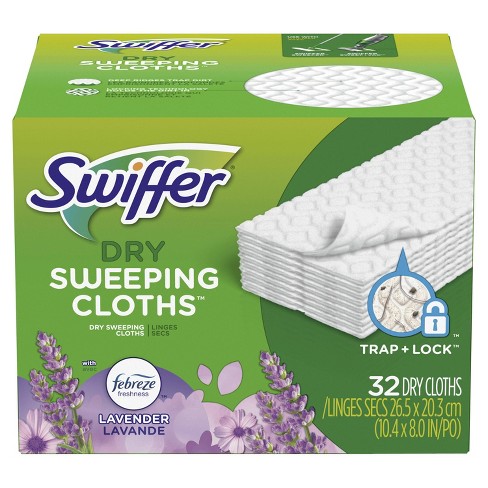 Swiffer Sweeper Wet Mopping Pad Recambios para trapeador de piso con aroma  a lavanda Febreze, 12 unidades (el embalaje puede variar)