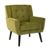 Lyngins Linen Accent Chairs with Curved Back,Upholstered Arm Chairs for Living Room,Bedroom - 4 of 4