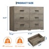 6-Drawer Chest of Drawers with Deep Drawers and Anti-Tip Device, Modern Dresser for Home, Office & Living Room - 4 of 4