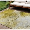 Gold Beige And Wheat Abstract Washable Indoor Outdoor Area Rug - 2 of 4