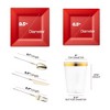 Smarty Had A Party Red Square Plastic Tableware Set - 120 Sets - 2 of 4
