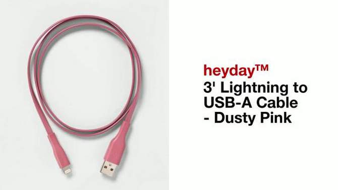 3' Lightning to USB-A Flat Cable - heyday™, 5 of 14, play video