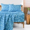 4 Piece Sheet Set Deep Pocket Floral Patterned Printed Bed Sheets Ultra Soft Microfiber Sheet Set - Lux Decor Collection - 2 of 4